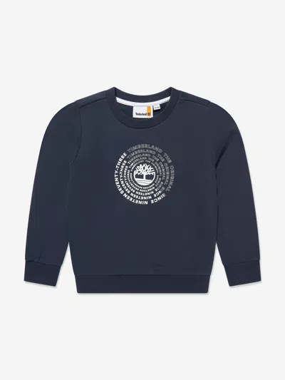 Timberland Kids' Boys Logo Print Sweatshirt In Blue