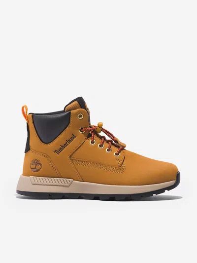 Timberland Kids'  Boys Mid Lace-up Trainers In Beige