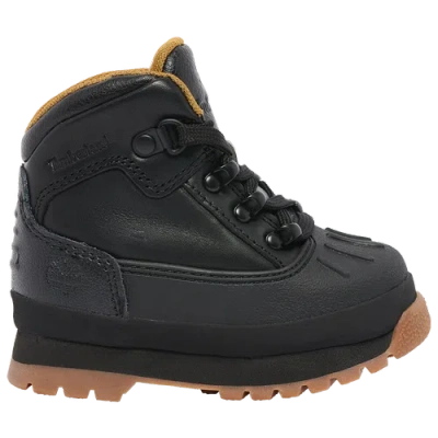 Timberland Kids' Boys   Euro Hiker Shell Toe Boots In Black Full Grain/black