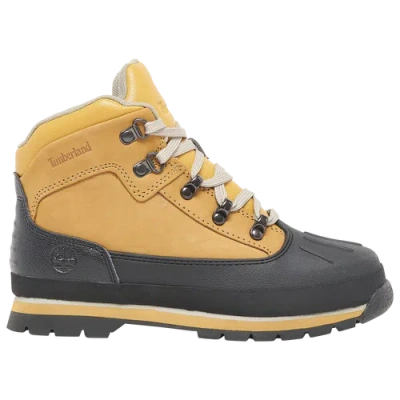 Timberland Boys   Euro Hiker Shell Toe Boots In Wheat Nubuck/brown