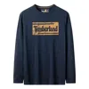Timberland Brand Long Sleeve T-shirt 'navy' In Blue