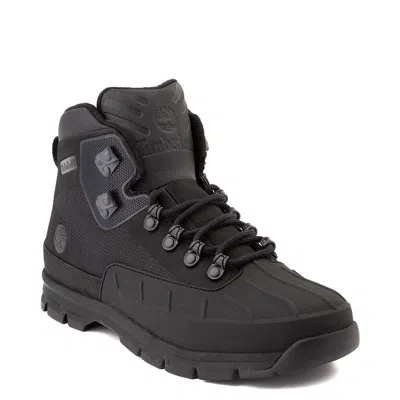 Pre-owned Timberland Brand Mens  Euro Hiker Shell-toe Jacquard Boot Black Monochrome