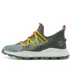 Timberland Brooklyn Leather And Fabric Oxford Trainers 'medium Grey Mesh With Red' In Multi