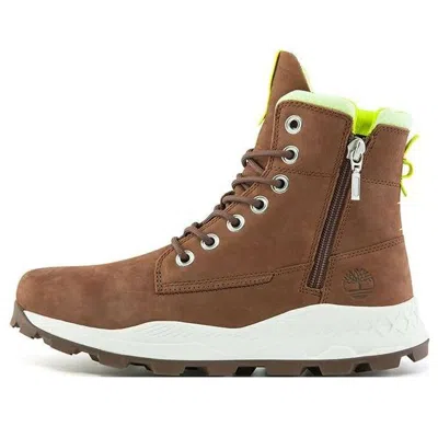 Timberland Brooklyn Side Zip Boot 'dark Purple' In Brown