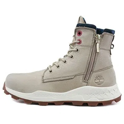 Timberland Brooklyn Side Zip Wide Fit Boots 'beige Nubuck' In Gray