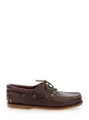 Timberland Brown Boat Loafers With Two-tone Laces In Brown