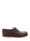 Timberland Brown Boat Loafers With Two-tone Laces