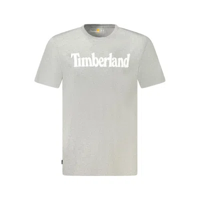 Timberland Brown Cotton Men T-shirt In Gray