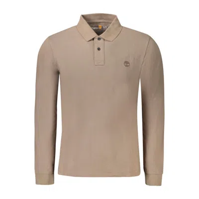 Timberland Brown Cotton Polo Shirt In Neutral