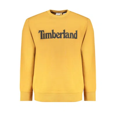 Timberland Brown Cotton Sweater In Yellow