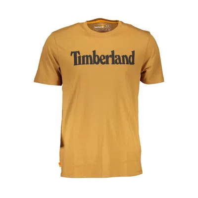 Timberland Brown Cotton T-shirt In Orange
