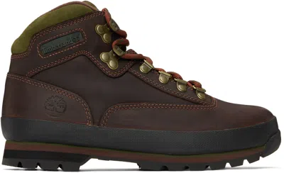 Timberland Brown Euro Hiker Leather Boots In 214 Brown