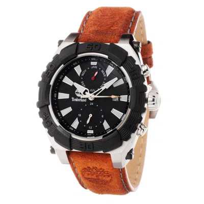 Timberland Brown Leather Watch In Metallic