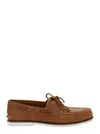 TIMBERLAND BROWN LOAFERS WITH BOW DETAIL ON THE FRONT AND EMBOSSED LOGO ON THE SIDE IN LEATHER MAN