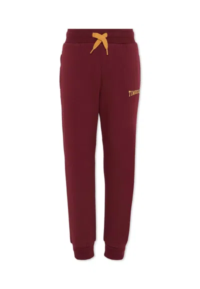 Timberland Kids' Burgundy Trousers For Boy With Logo