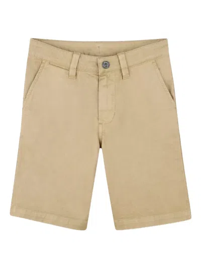 Timberland Kids' Button-fastening Cotton Shorts In Brown