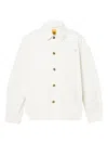 Timberland Washed Effect Canvas Chore Jacket In White