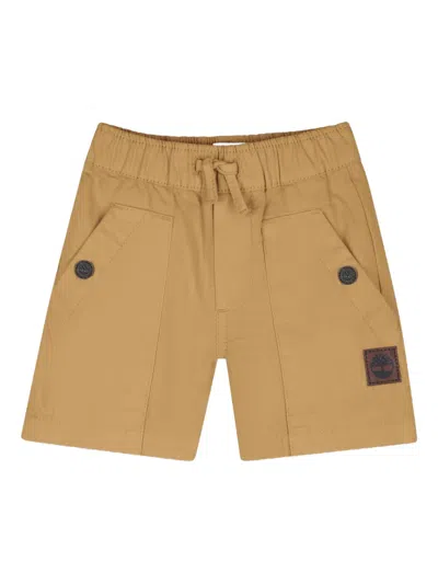 Timberland Babies' Buttoned Drawstring Shorts In Brown