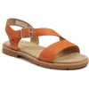Timberland Calista Bay Sandal In Medium Orange Full Grain