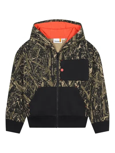 Timberland Kids' Camouflage-print Hoodie In Black