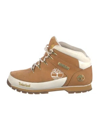 Pre-owned Timberland Canvas Boots In Brown