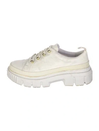 Pre-owned Timberland Canvas Sneakers In White