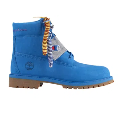 Pre-owned Timberland Champion X  6 Inch Luxe Premium Junior 'surf Blue' | Kid's Size 6