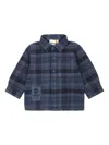 Timberland Checkered Cotton Shirt In Blue