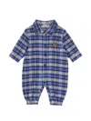 Timberland Check-pattern Cotton Jumpsuit In Blue