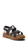 Timberland Clairemont Way Cross Strap Sandal In Black Full Grain