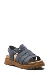 Timberland Clairemont Way Fisherman Sandal In Dark Blue Nubuck