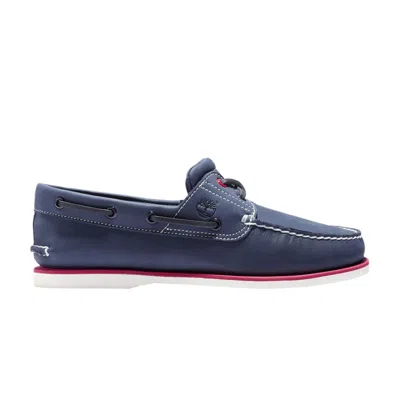 Pre-owned Timberland Classic 2 Eye Boat Shoe 'navy' | Blue | Men's Size 11