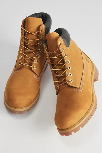 TIMBERLAND MEN'S CLASSIC 6" WORK BOOT IN WHEAT NUBUCK, MEN'S AT URBAN OUTFITTERS