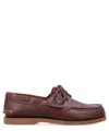 Timberland Marine-inspired Bordeaux Boat Shoes With Decorative Lacing In Brown