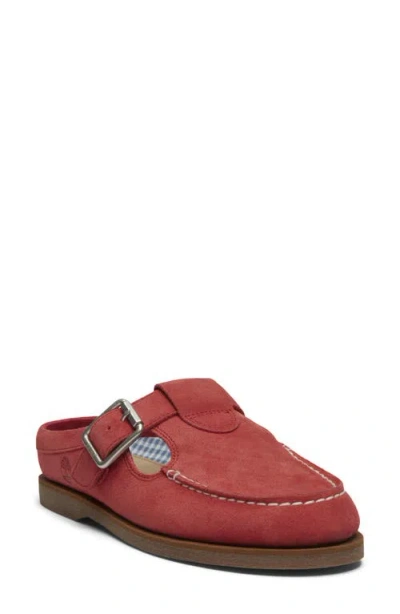 Timberland Classic Boat Mule In Burgundy
