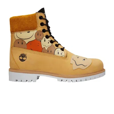 Pre-owned Timberland Cnstnt Dvlpmnt X 6 Inch Premium Waterproof Boot 'melted Smileys' | Yellow | Men's Size 8.
