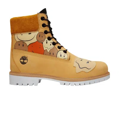 Pre-owned Timberland Cnstnt Dvlpmnt X  Wmns 6 Inch Premium Waterproof Boot 'melted Smileys' | Yellow | Women's