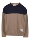 Timberland Colour-block Cotton Sweater In Brown