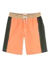 Timberland Colour-block Swim Shorts In Red