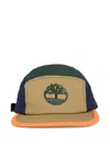 Timberland Colour-blocked Five-panel Cap In Brown