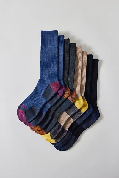 Timberland Comfort Crew Sock 4-pack In Assorted, Men's At Urban Outfitters In Multi