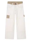 Timberland Contrast-panel Cargo Trousers In White