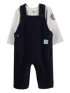 Timberland Corduroy-ribbed Dungaree Set In Black