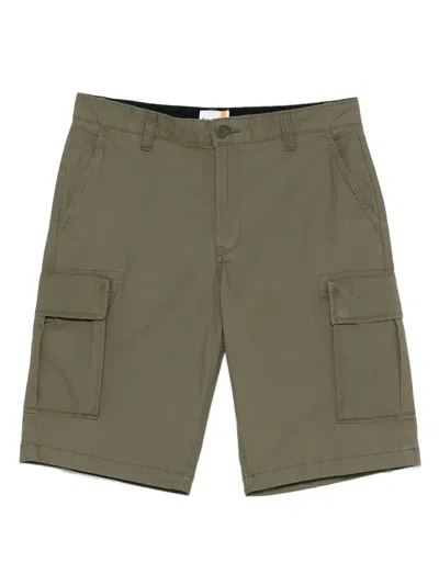 Timberland Cotton Cargo Shorts In Green