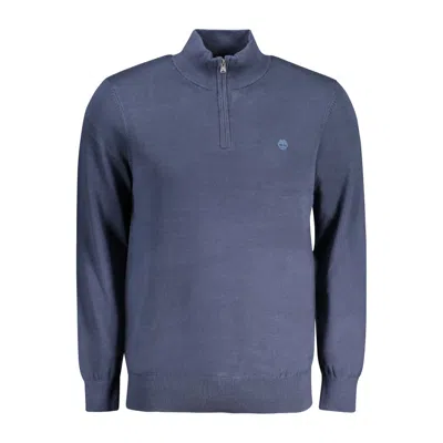 Timberland Quarter-zip Cotton Sweater In Blue