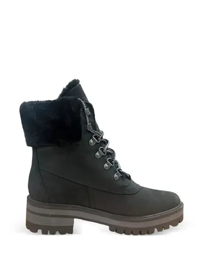 Timberland Courmayeur Valley Shearling-trim Ankle Boots In Black