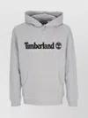 Timberland Crewneck Sweater With Hood And Kangaroo Pocket In Gray