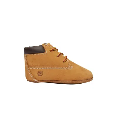 Pre-owned Timberland Crib Bootie Toddler 'wheat' With Hat | Tan | Infant Size 4