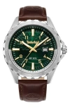 Timberland Day Pond Leather Strap Watch, 45mm In Brown