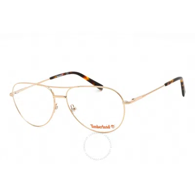 Timberland Demo Pilot Men's Eyeglasses Tb1630 032 59 In Gold